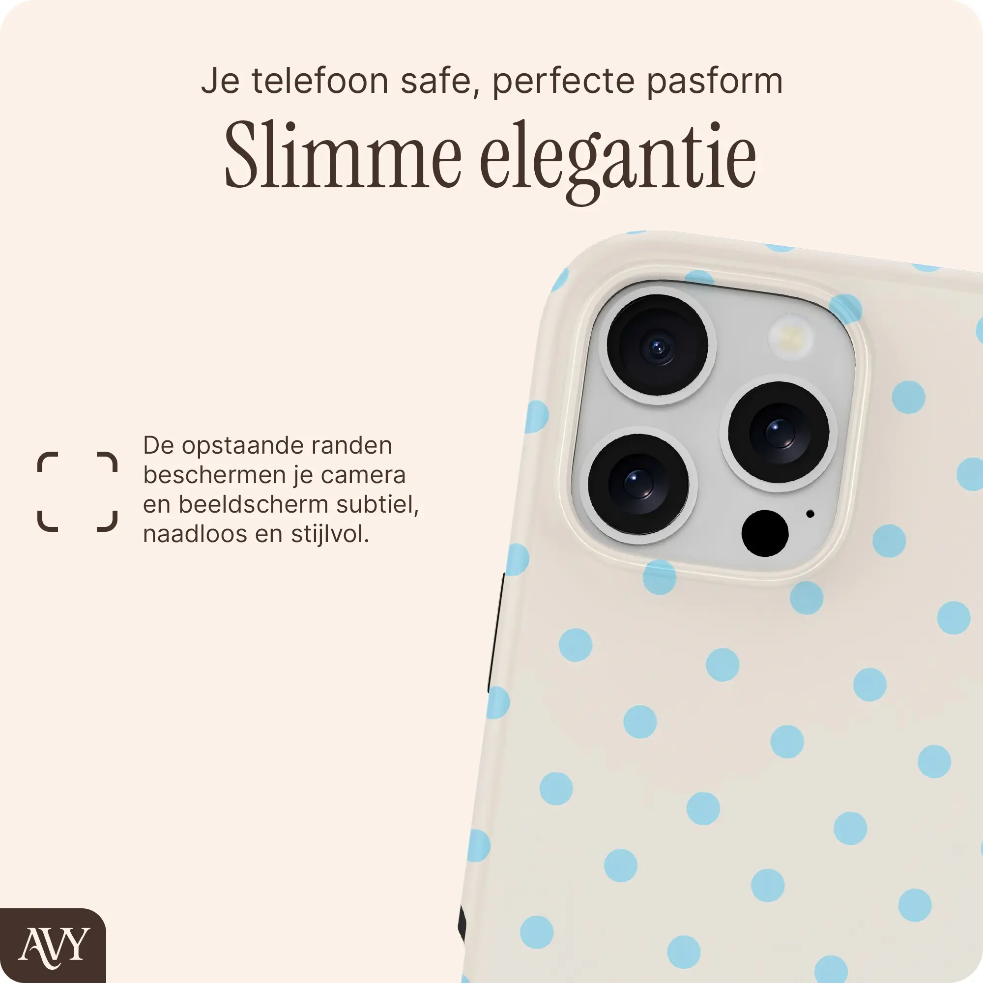 AVY Apple iPhone 16 Pro Max Hoesje MagSafe Back Cover Riviera Dots afbeelding 10