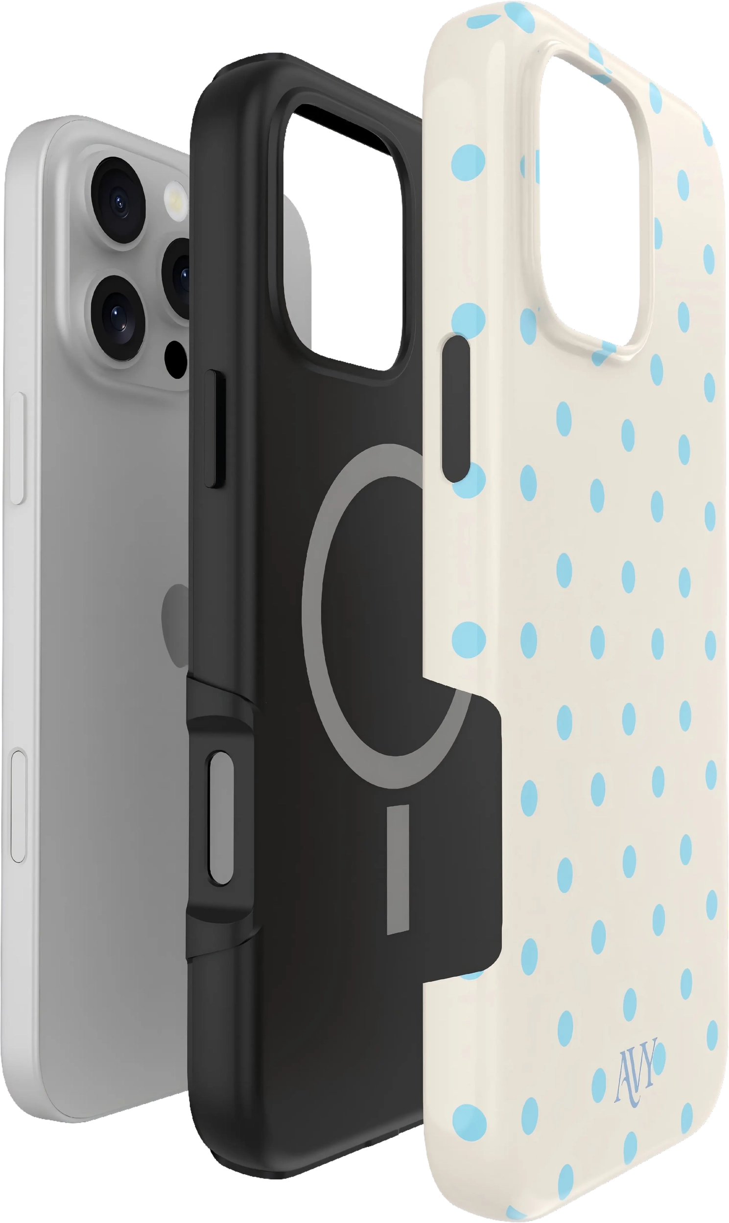 AVY Apple iPhone 16 Pro Max Hoesje MagSafe Back Cover Riviera Dots afbeelding 13