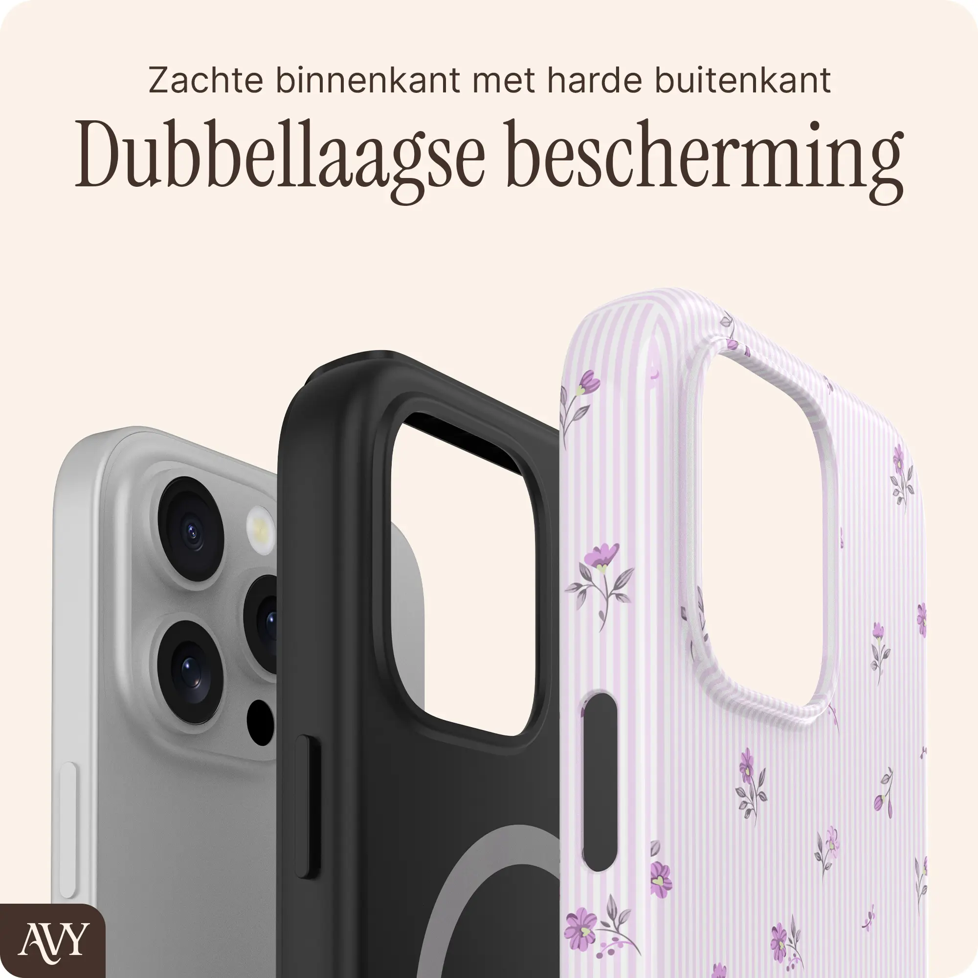 AVY Apple iPhone 16 Pro Max Hoesje MagSafe Back Cover Lila Dream afbeelding 6