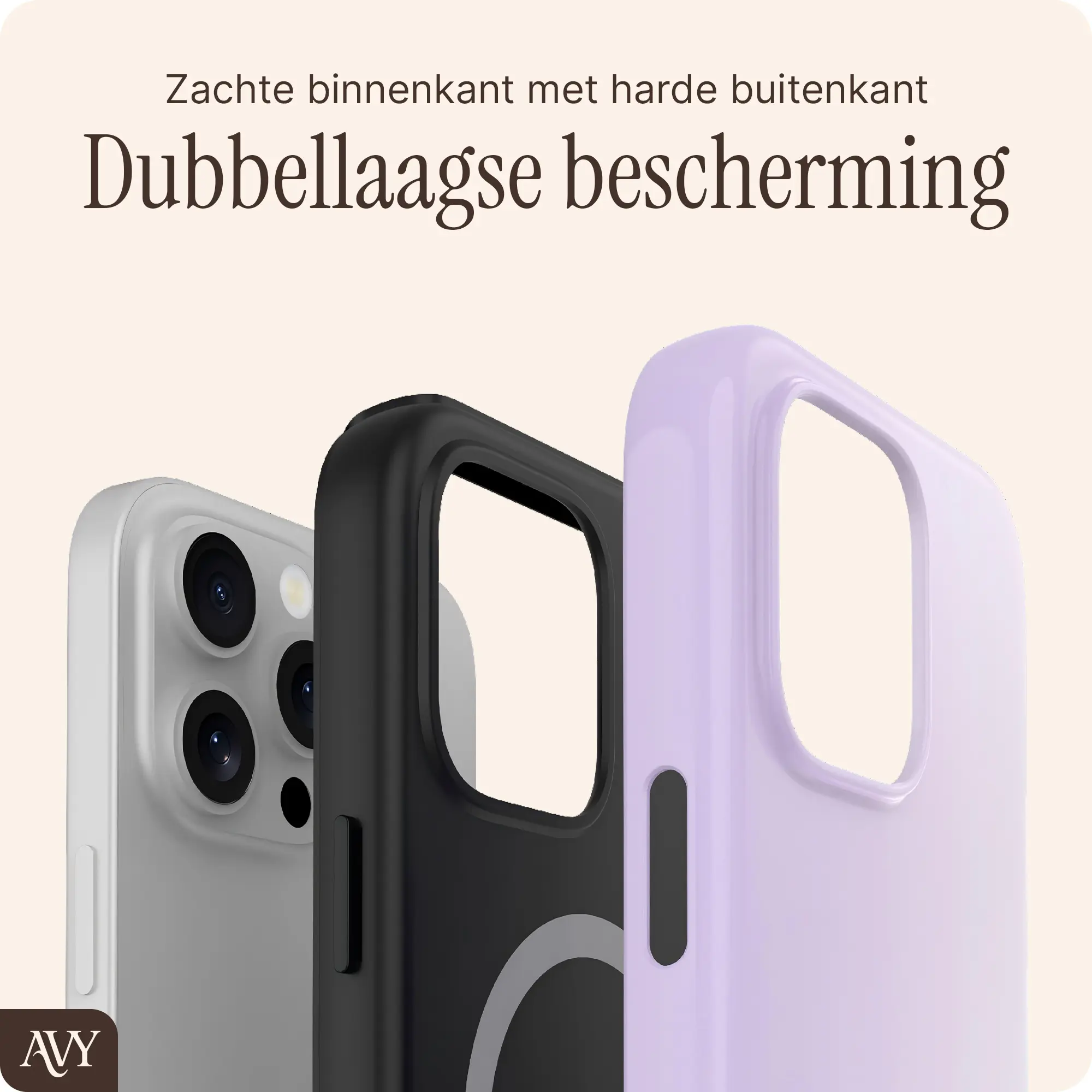 AVY Apple iPhone 16 Pro Max Hoesje MagSafe Back Cover lavender Glow afbeelding 6