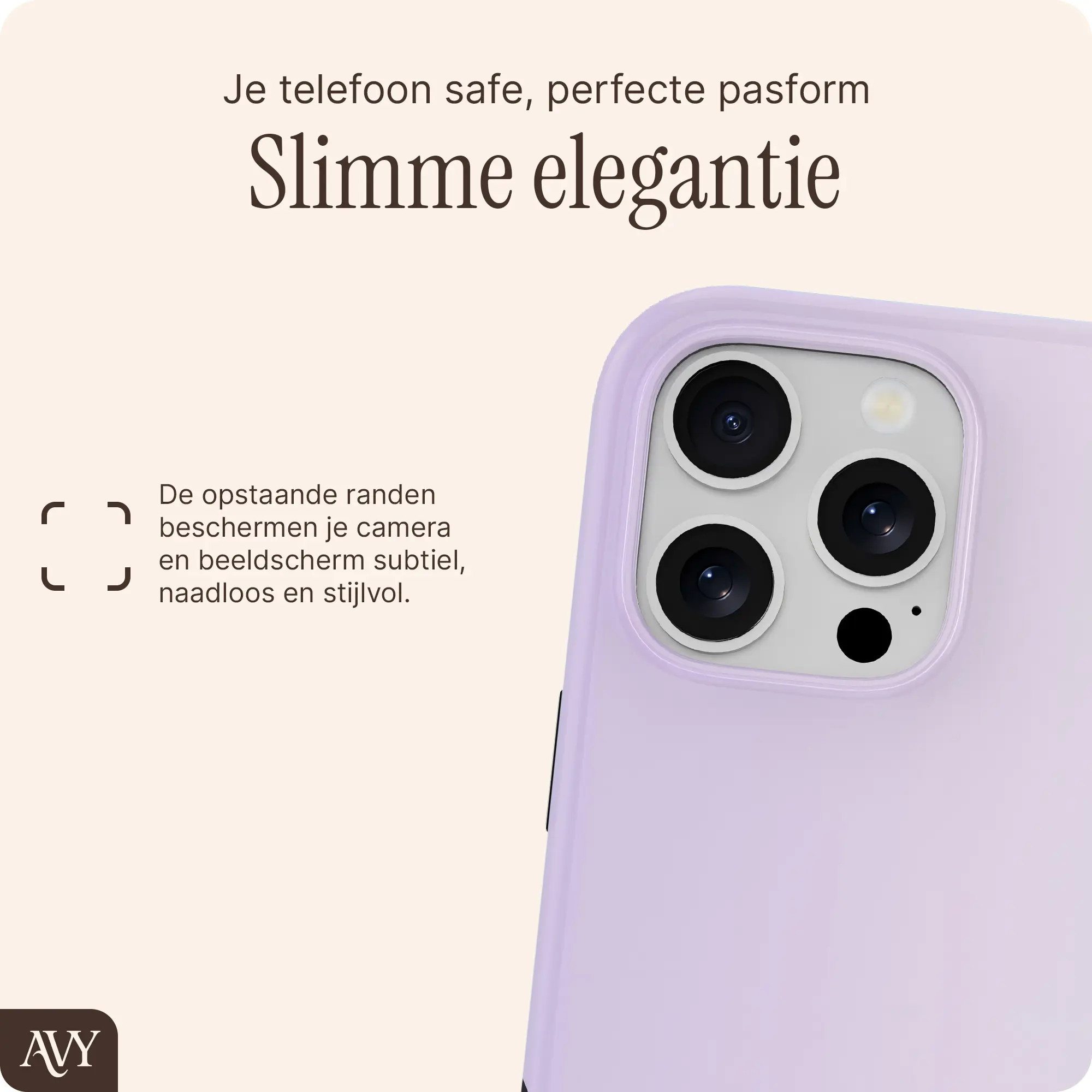 AVY Apple iPhone 16 Pro Max Hoesje MagSafe Back Cover lavender Glow afbeelding 9