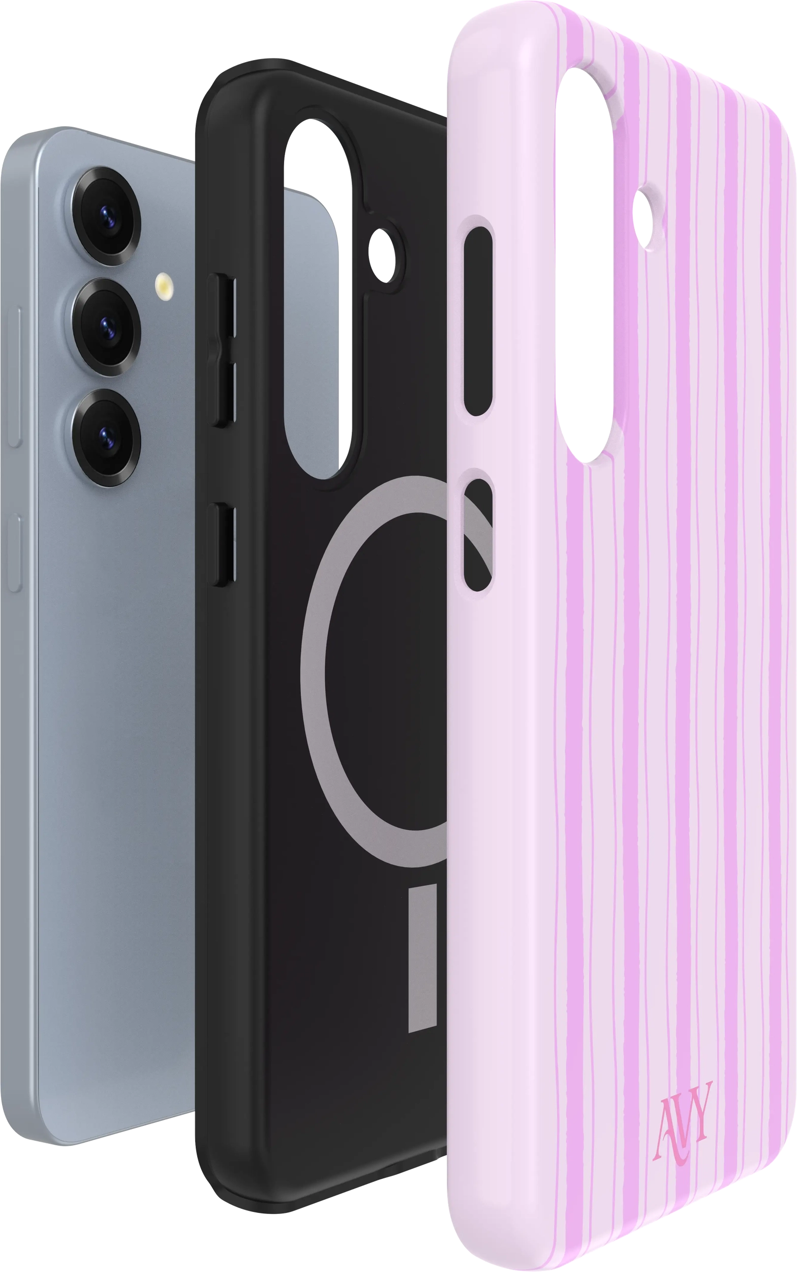 AVY Samsung Galaxy S24 Hoesje MagSafe Back Cover Pink Horizon afbeelding 12