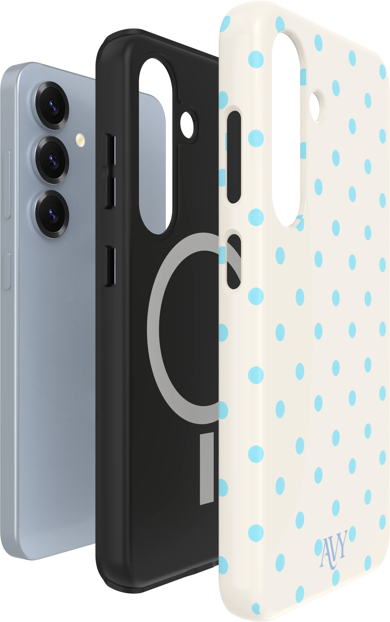 AVY Samsung Galaxy S24 Hoesje MagSafe Back Cover Riviera Dots afbeelding 12