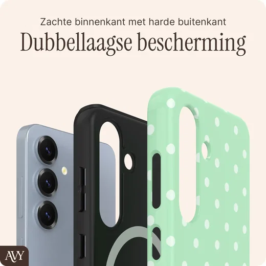 AVY Samsung Galaxy S24 Hoesje MagSafe Back Cover Mint Breeze afbeelding 5
