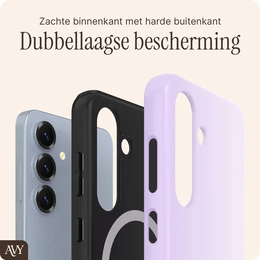 AVY Samsung Galaxy S24 Hoesje MagSafe Back Cover Lavender Glow afbeelding 5