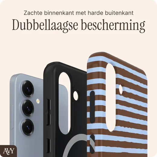 AVY Samsung Galaxy S24 Plus Hoesje MagSafe Back Cover Ocean Latte afbeelding 5