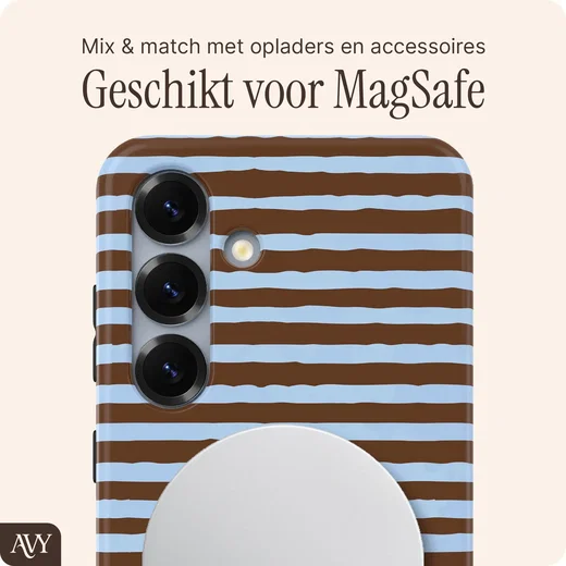 AVY Samsung Galaxy S24 Plus Hoesje MagSafe Back Cover Ocean Latte afbeelding 6