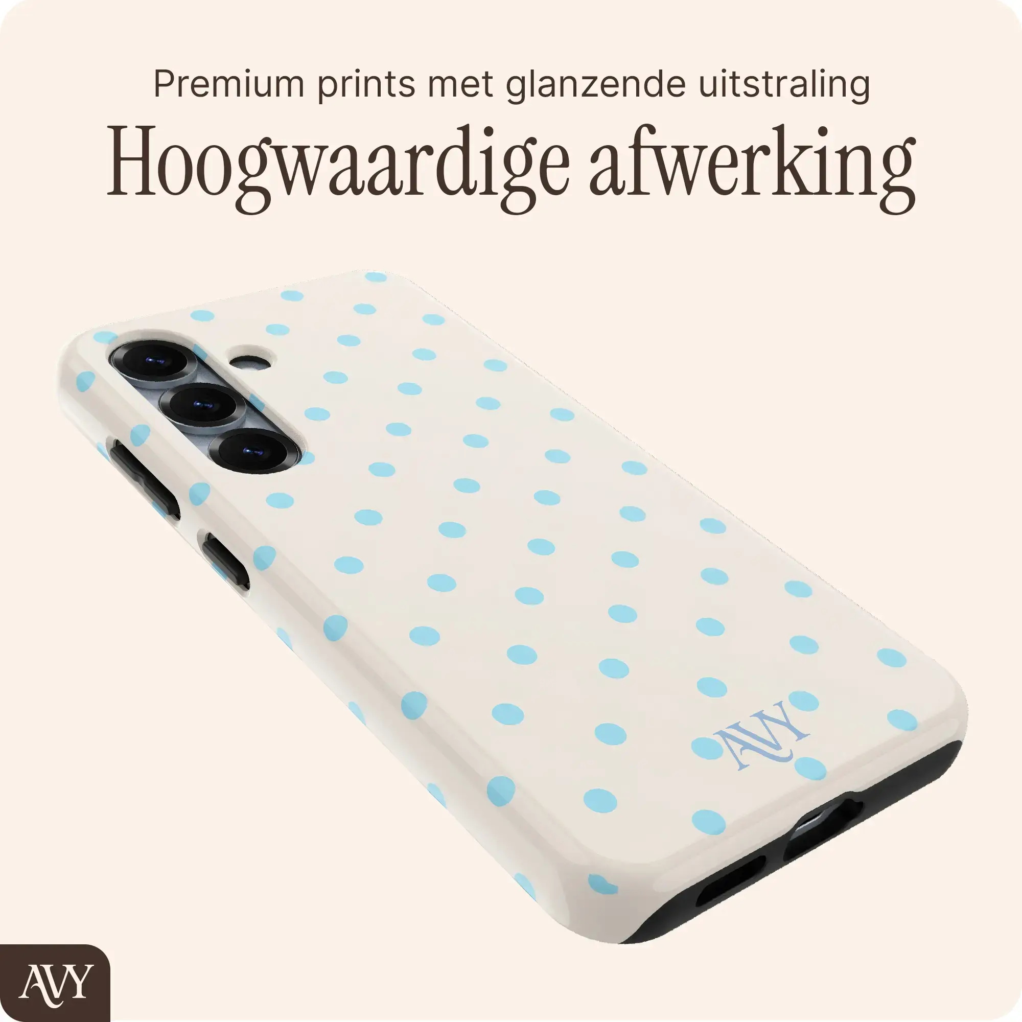 AVY Samsung Galaxy S24 Plus Hoesje MagSafe Back Cover Riviera Dots afbeelding 9