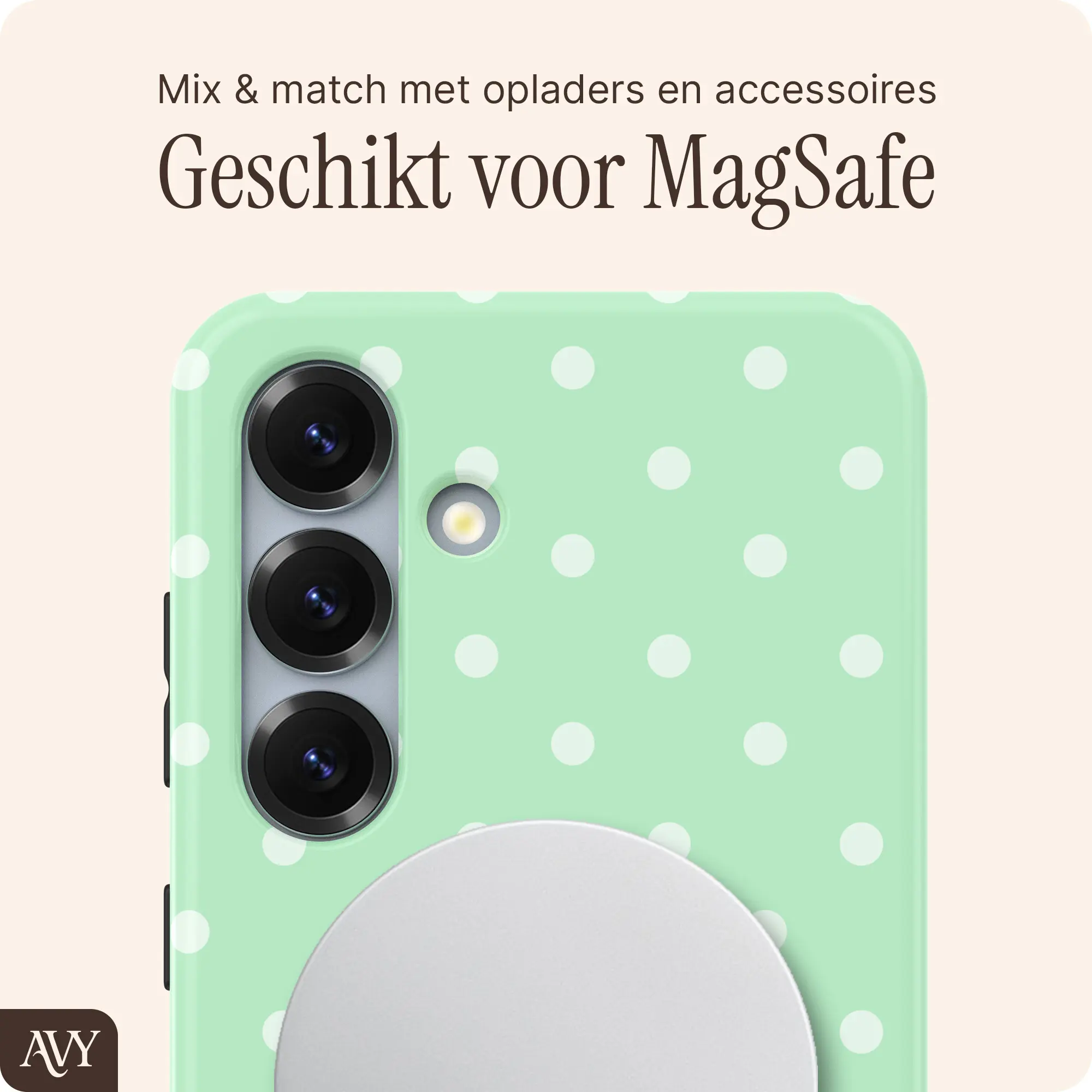 AVY Samsung Galaxy S24 Plus Hoesje MagSafe Back Cover Mint Breeze afbeelding 6