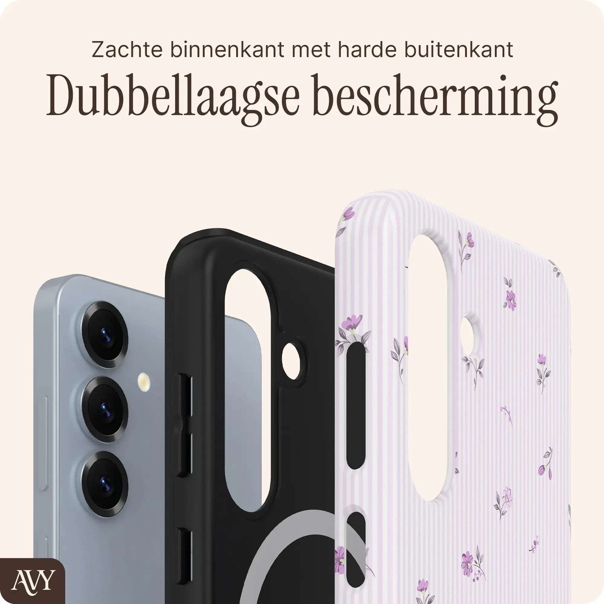 AVY Samsung Galaxy S24 Plus Hoesje MagSafe Back Cover Lila Dream afbeelding 5