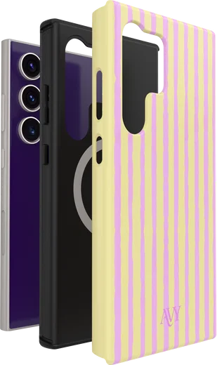 AVY Samsung Galaxy S24 Ultra Hoesje MagSafe Back Cover Pink Lemonade afbeelding 13