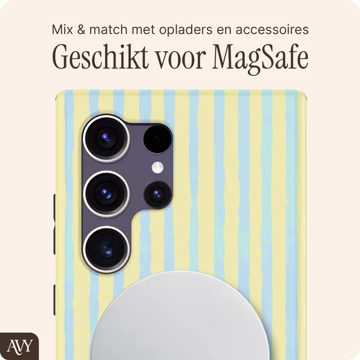 AVY Samsung Galaxy S24 Ultra Hoesje MagSafe Back Cover Lemon Sky afbeelding 6