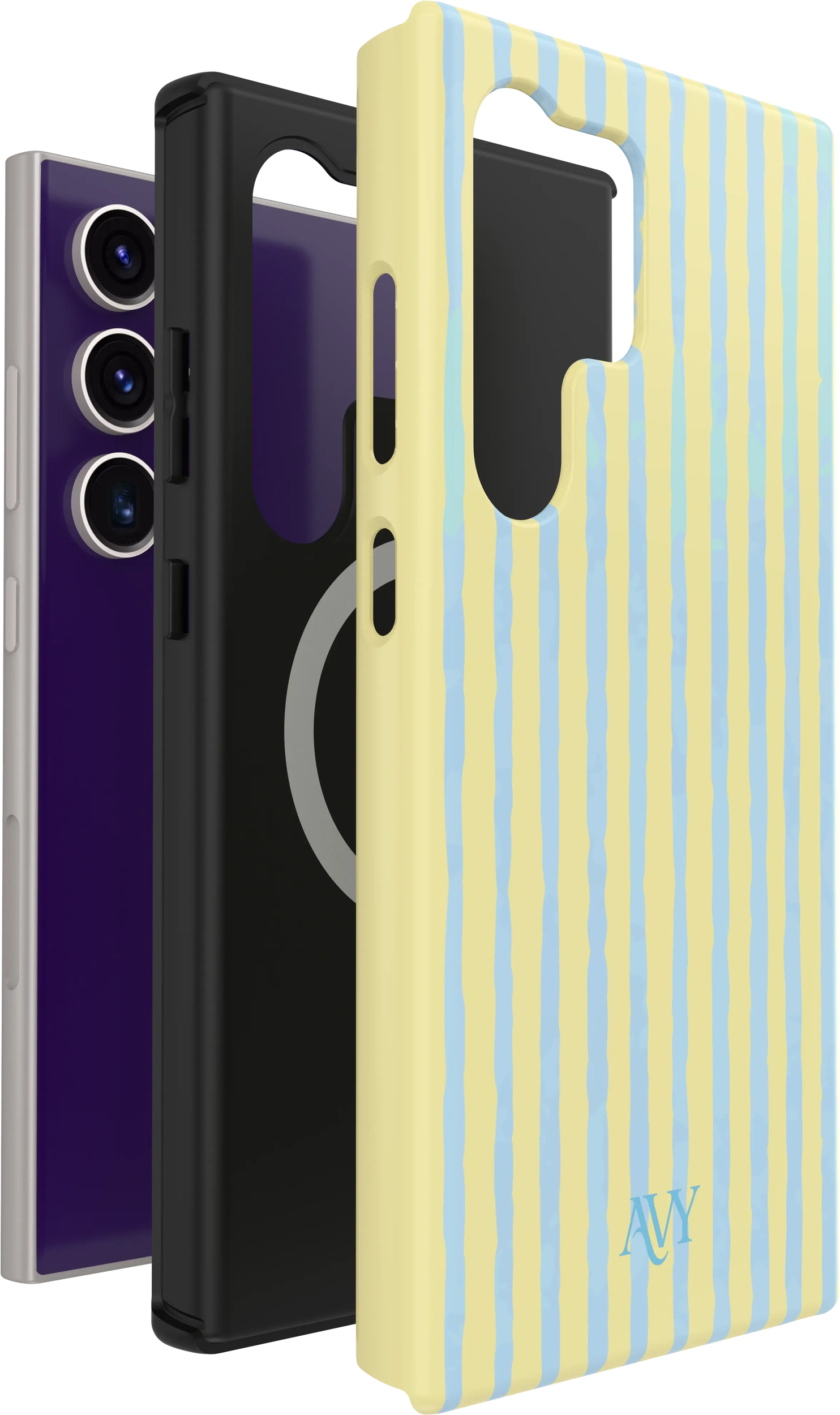 AVY Samsung Galaxy S24 Ultra Hoesje MagSafe Back Cover Lemon Sky afbeelding 13
