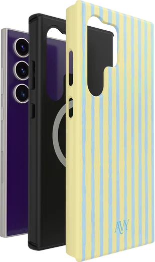 AVY Samsung Galaxy S24 Ultra Hoesje MagSafe Back Cover Lemon Sky afbeelding 13