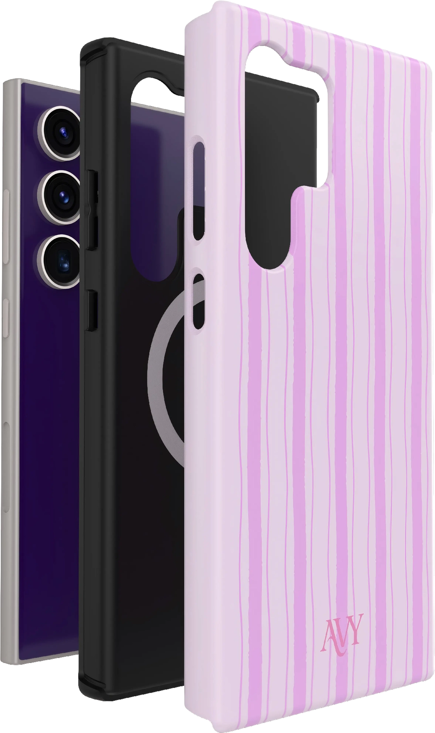 AVY Samsung Galaxy S24 Ultra Hoesje MagSafe Back Cover Pink Horizon afbeelding 12