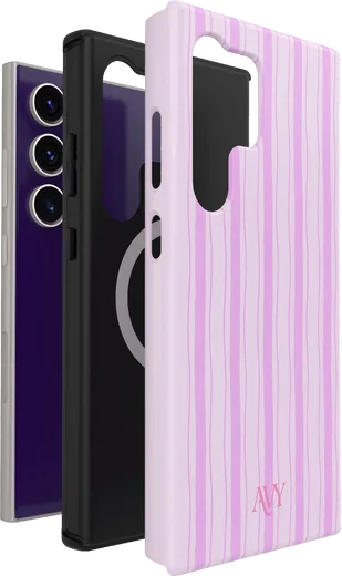 AVY Samsung Galaxy S24 Ultra Hoesje MagSafe Back Cover Pink Horizon afbeelding 12