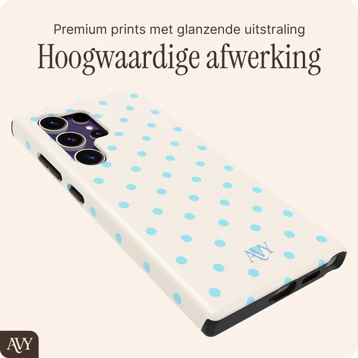 AVY Samsung Galaxy S24 Ultra Hoesje MagSafe Back Cover Riviera Dots afbeelding 9