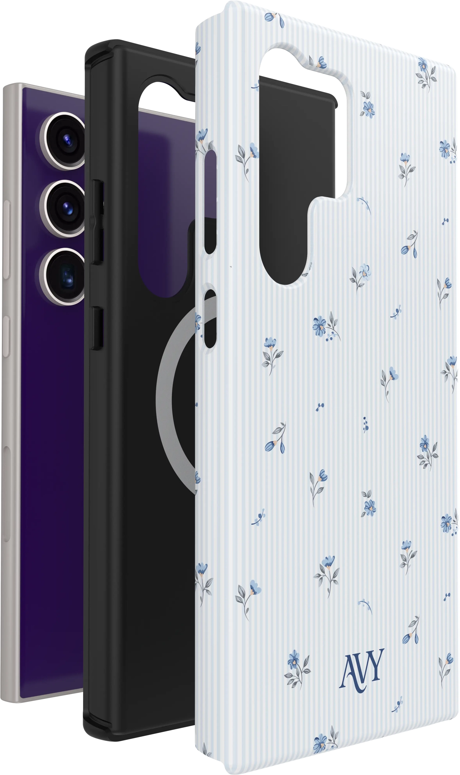 AVY Samsung Galaxy S24 Ultra Hoesje MagSafe Back Cover Sky Blossom afbeelding 12