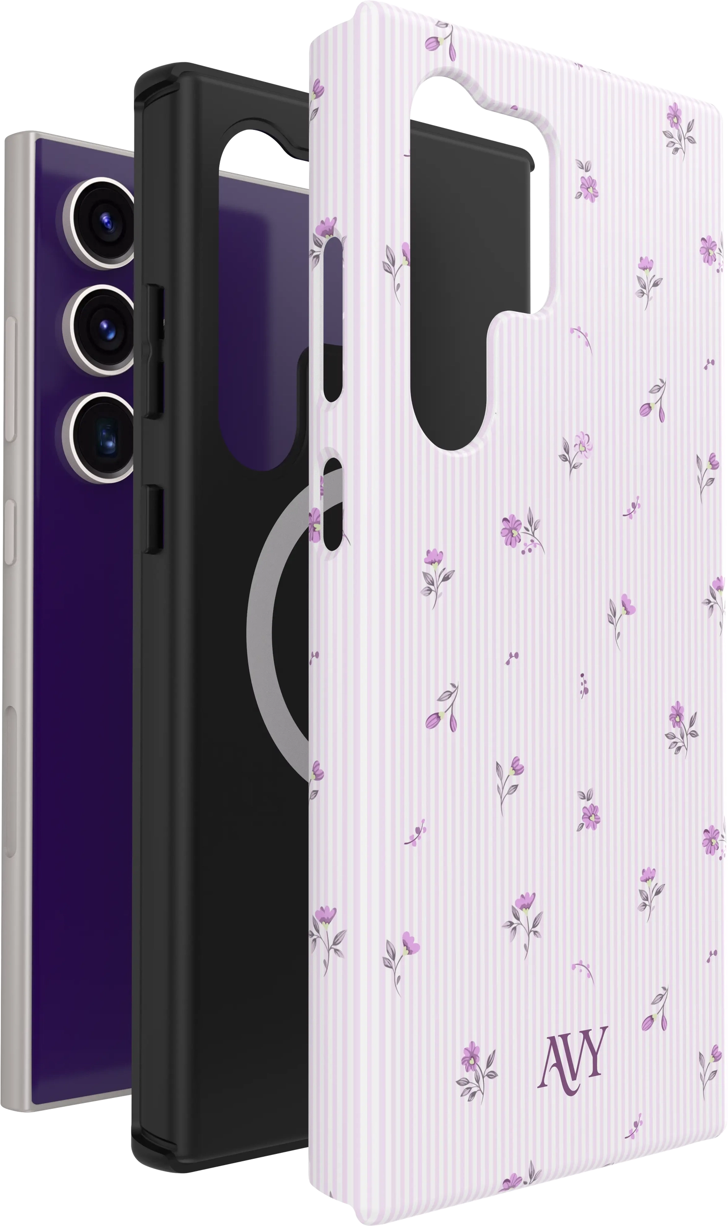 AVY Samsung Galaxy S24 Ultra Hoesje MagSafe Back Cover Lila Dream afbeelding 13