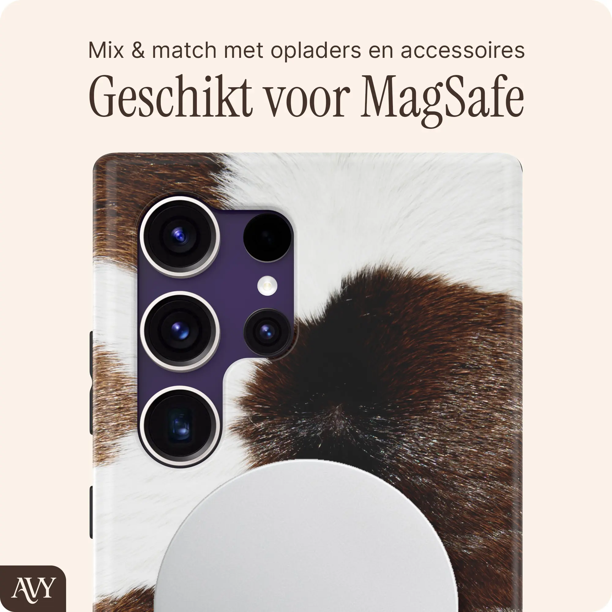 AVY Samsung Galaxy S24 Ultra Hoesje MagSafe Back Cover Rodeo Muse afbeelding 6