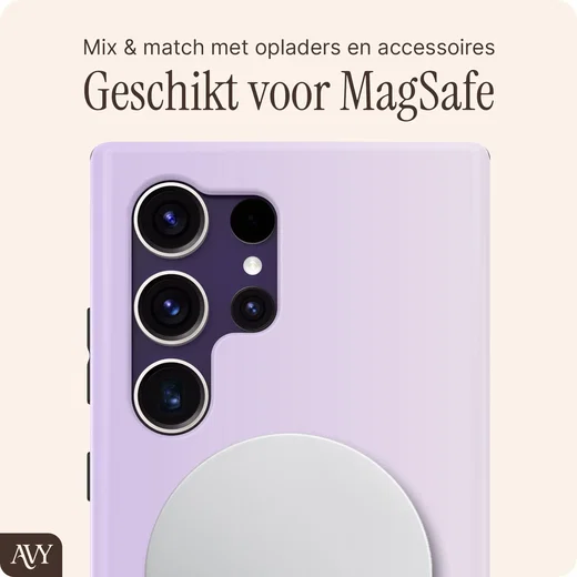 AVY Samsung Galaxy S24 Ultra Hoesje MagSafe Back Cover Lavender Glow afbeelding 6