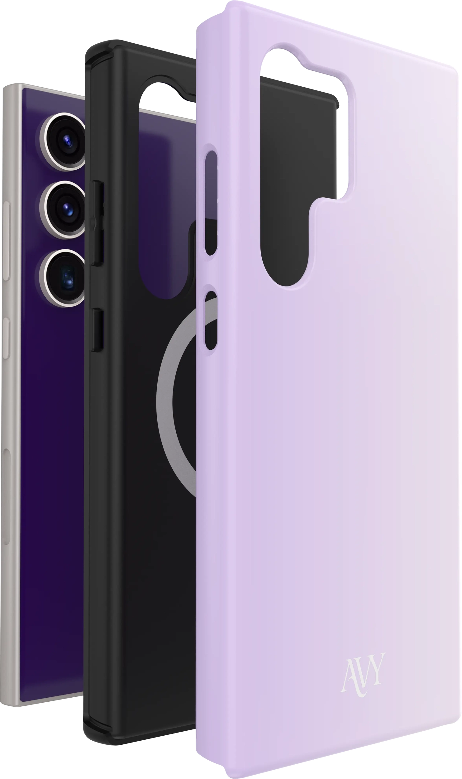 AVY Samsung Galaxy S24 Ultra Hoesje MagSafe Back Cover Lavender Glow afbeelding 13