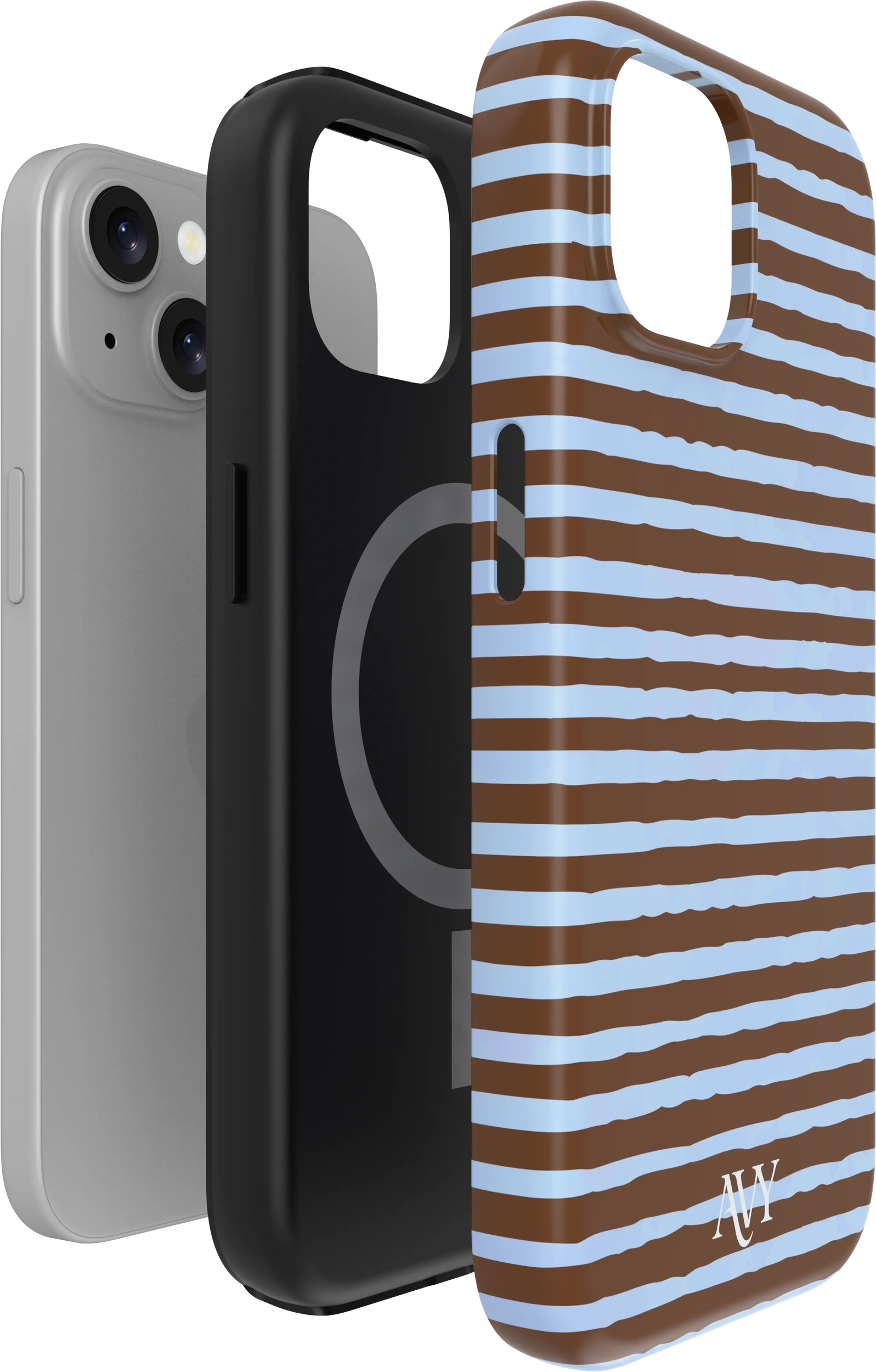 AVY Apple iPhone 15 Hoesje MagSafe Back Cover Ocean Latte afbeelding 13