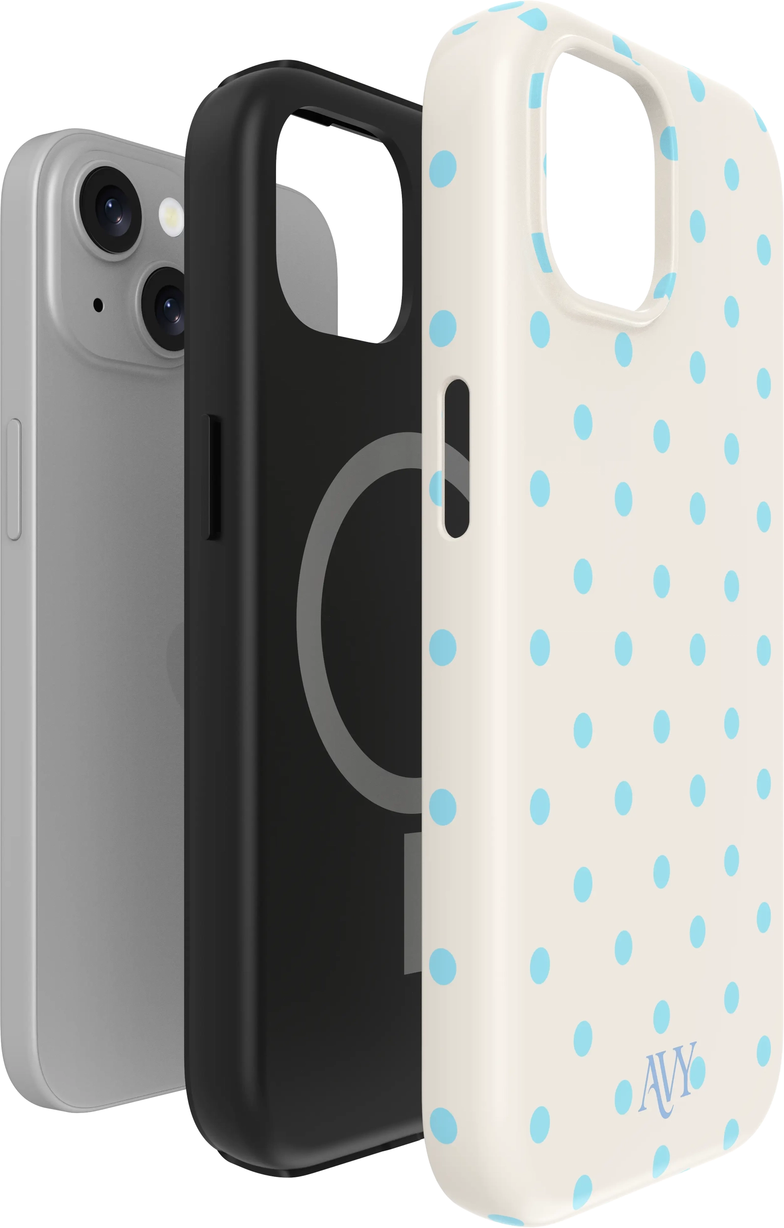 AVY Apple iPhone 15 Hoesje MagSafe Back Cover Riviera Dots afbeelding 13