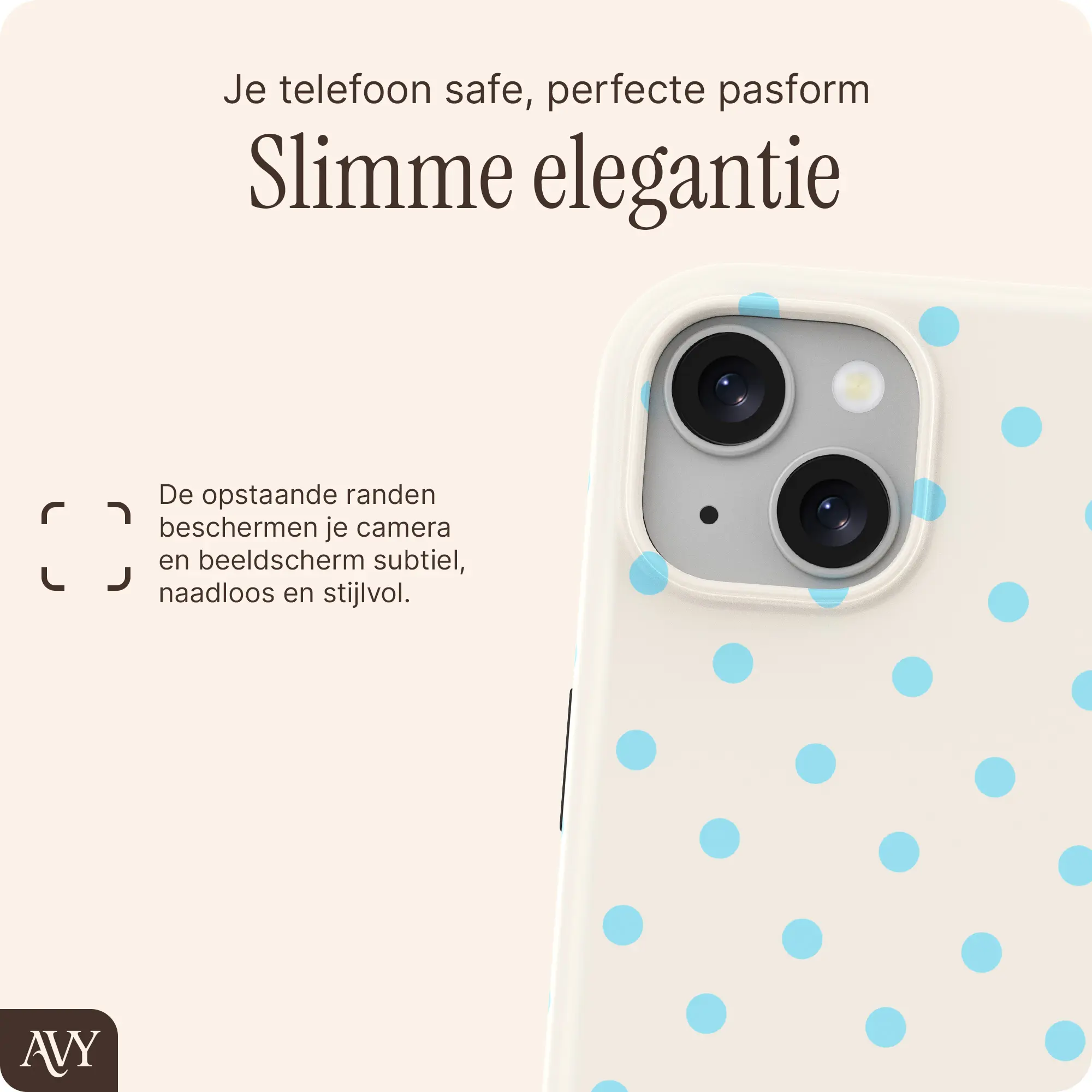 AVY Apple iPhone 15 Hoesje MagSafe Back Cover Riviera Dots afbeelding 9