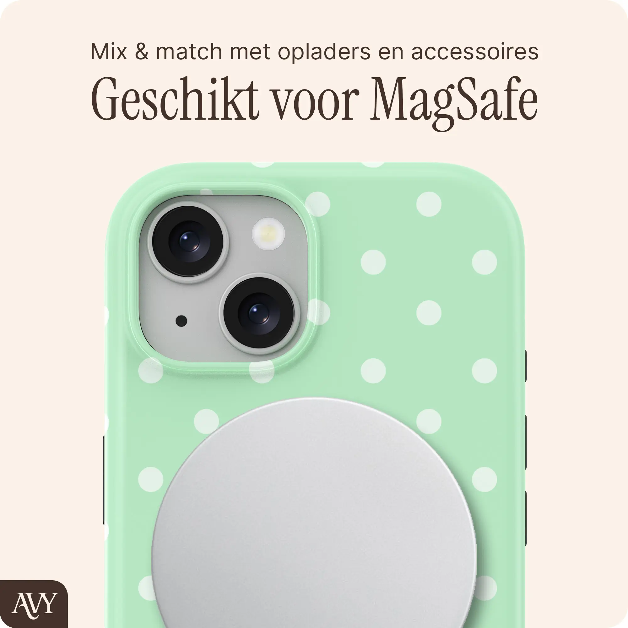 AVY Apple iPhone 15 Hoesje MagSafe Back Cover Mint Breeze afbeelding 7