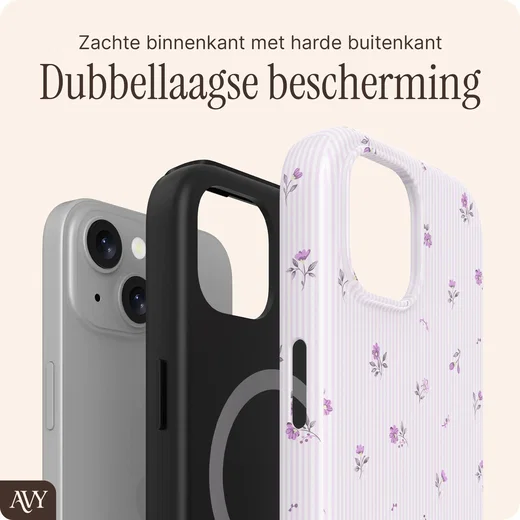 AVY Apple iPhone 15 Hoesje MagSafe Back Cover Lila Dream afbeelding 6