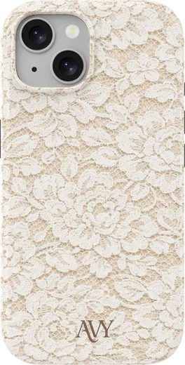 AVY Apple iPhone 15 Hoesje MagSafe Back Cover Vintage Lace afbeelding 1