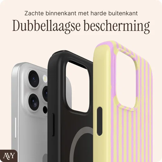 AVY Apple iPhone 15 Pro Hoesje MagSafe Back Cover Pink Lemonade afbeelding 6