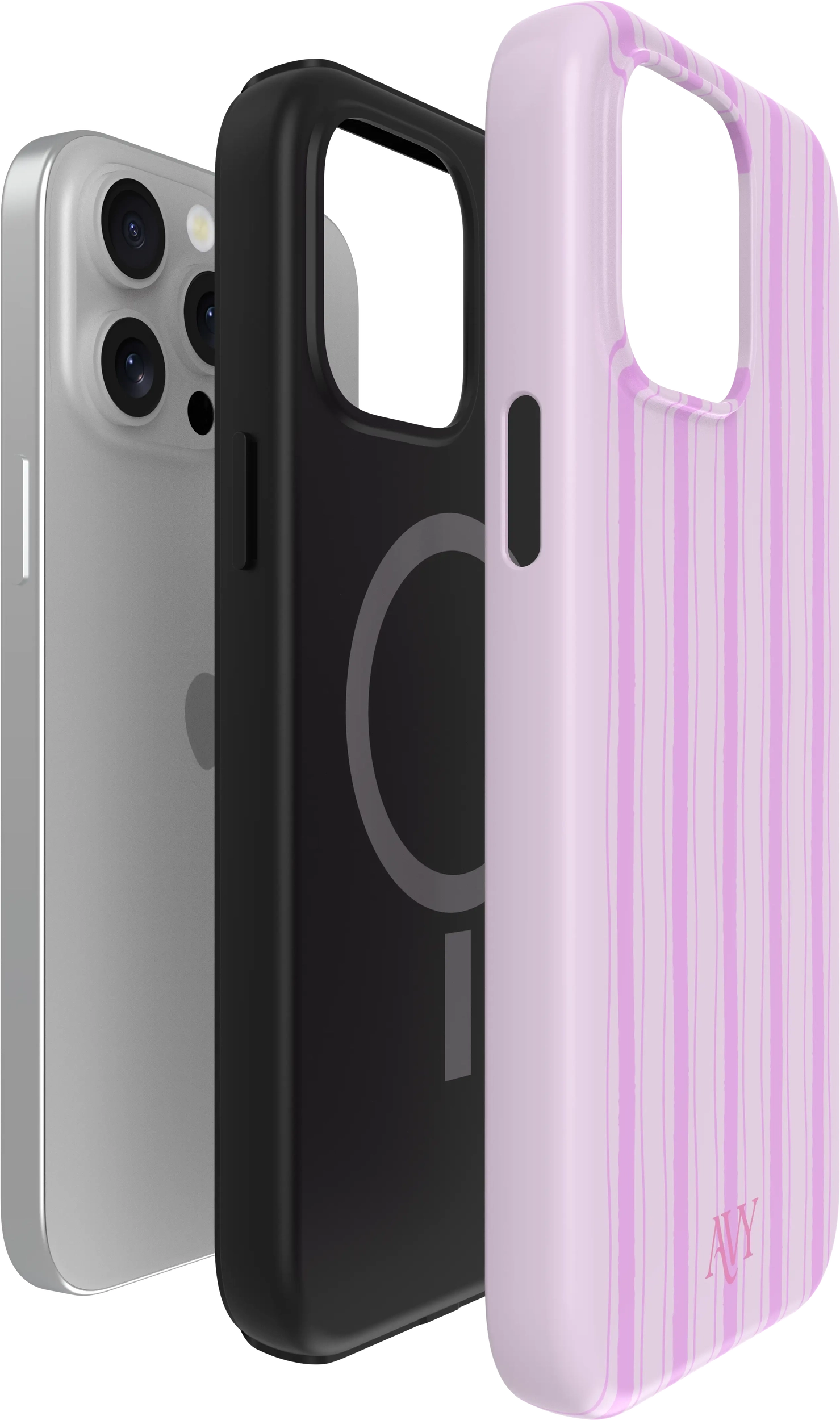 AVY Apple iPhone 15 Pro Hoesje MagSafe Back Cover Pink Horizon afbeelding 14