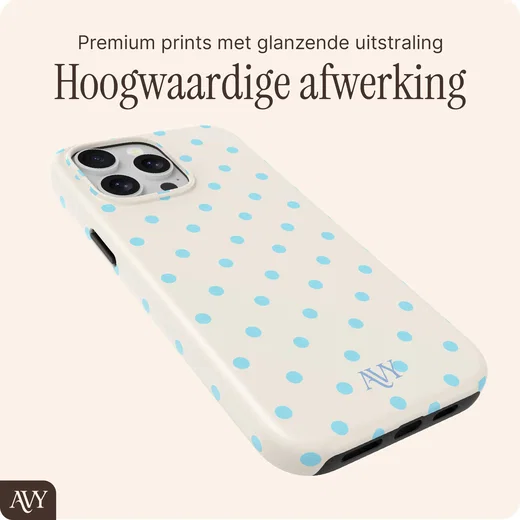 AVY Apple iPhone 15 Pro Hoesje MagSafe Back Cover Riviera Dots afbeelding 10