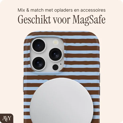 AVY Apple iPhone 15 Pro Max Hoesje MagSafe Back Cover Ocean Latte afbeelding 7