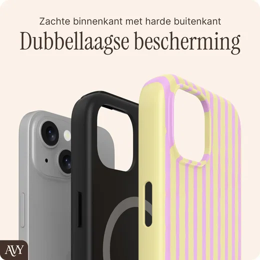 AVY Apple iPhone 14 / 13 Hoesje MagSafe Back Cover Pink Lemonade afbeelding 5