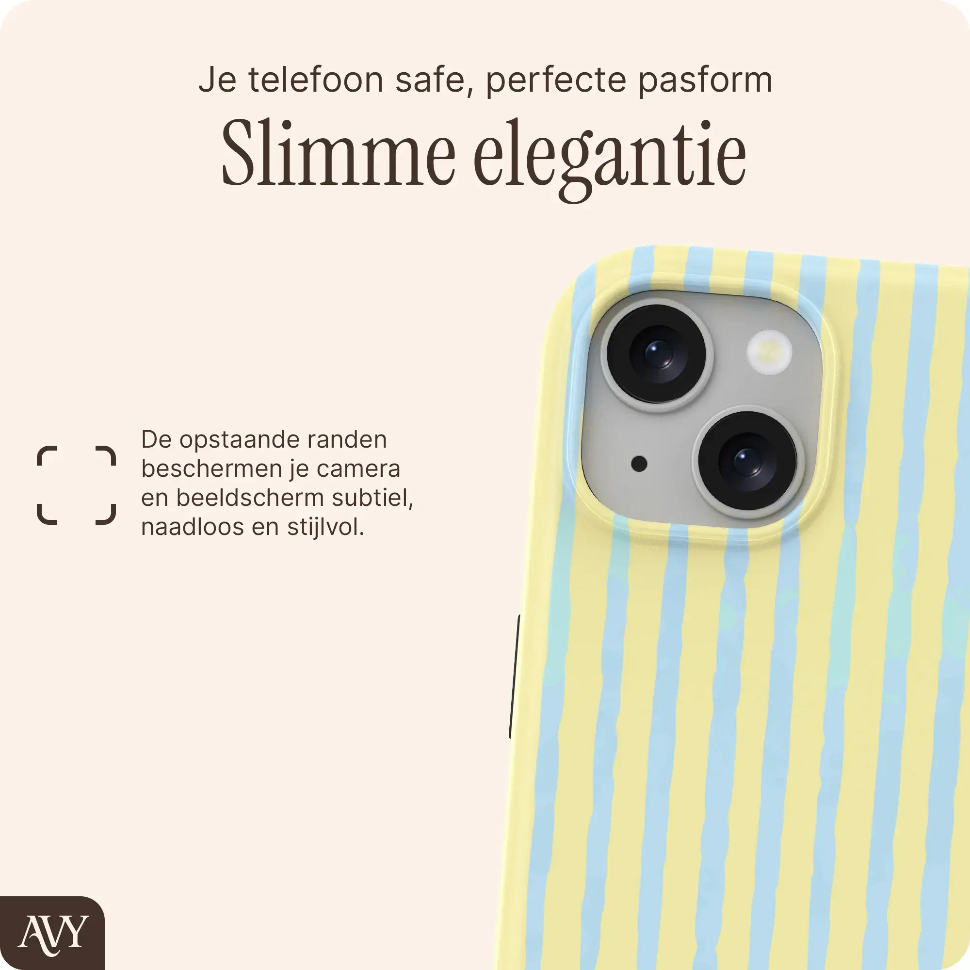 AVY Apple iPhone 14 / 13 Hoesje MagSafe Back Cover Lemon Sky afbeelding 8