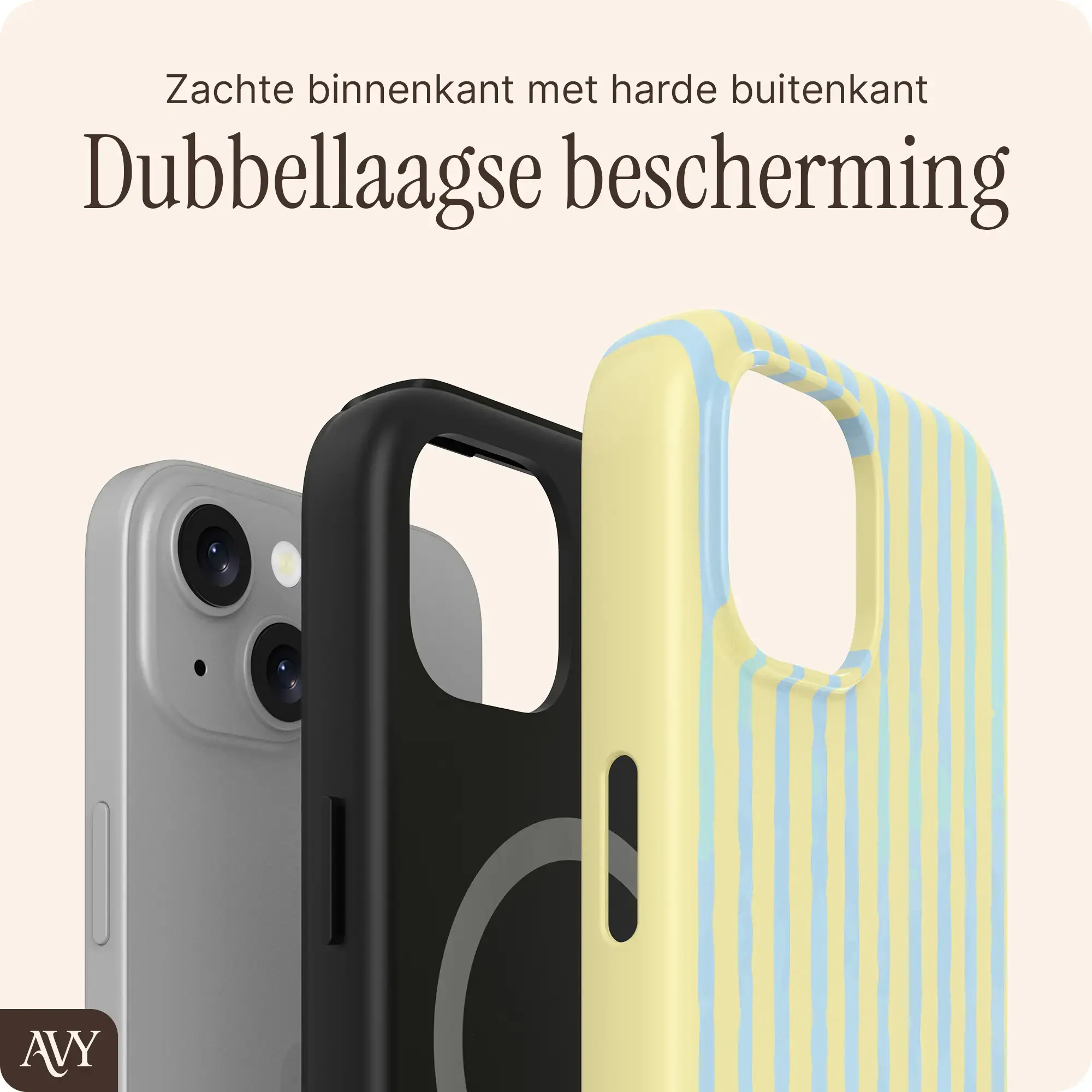 AVY Apple iPhone 14 / 13 Hoesje MagSafe Back Cover Lemon Sky afbeelding 5