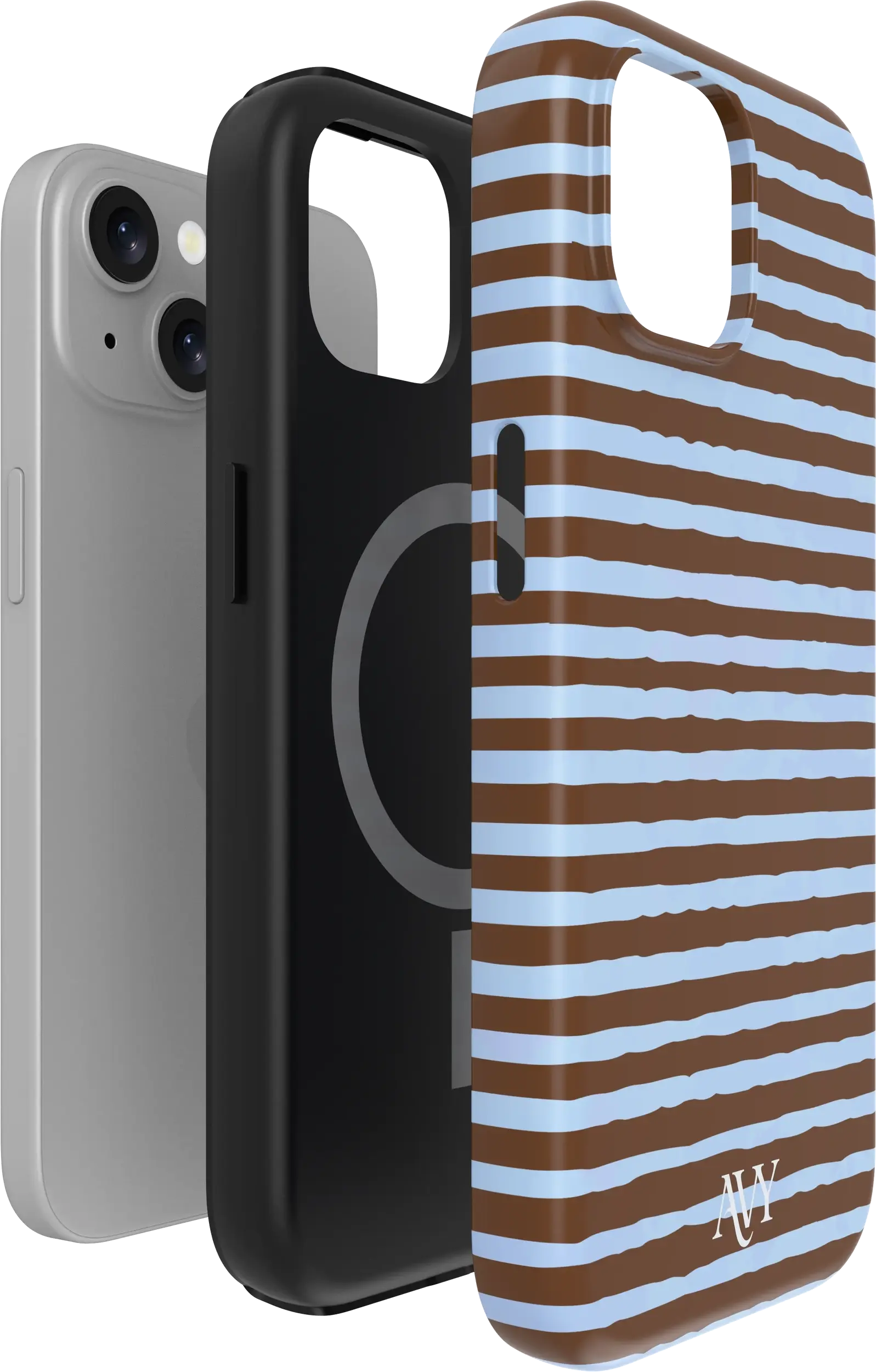 AVY Apple iPhone 14 / 13 Hoesje MagSafe Back Cover Ocean Latte afbeelding 12