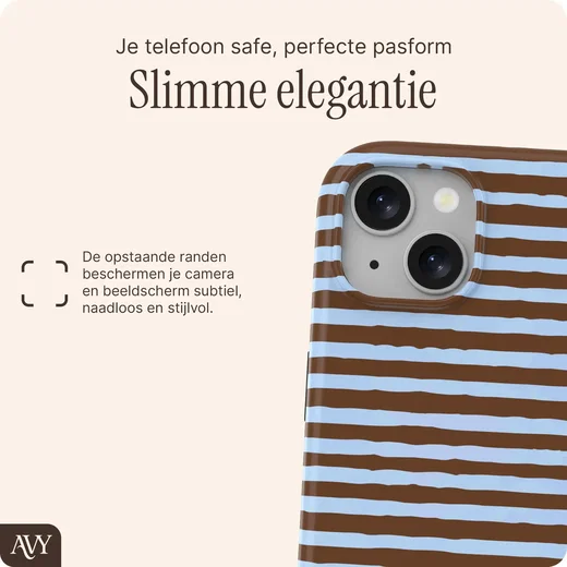AVY Apple iPhone 14 / 13 Hoesje MagSafe Back Cover Ocean Latte afbeelding 7