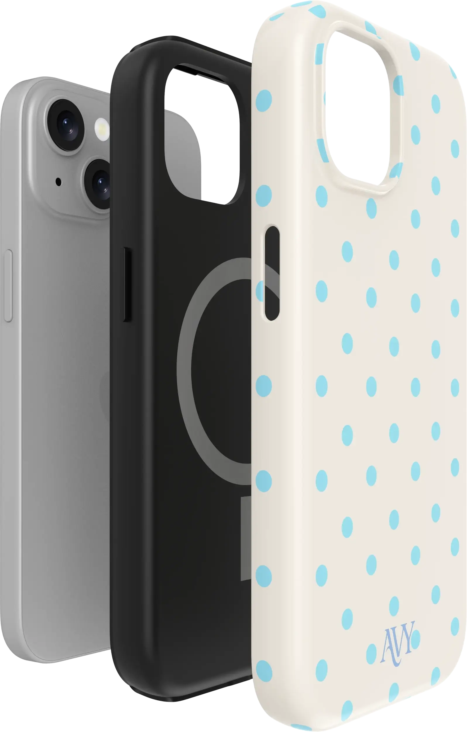 AVY Apple iPhone 14 / 13 Hoesje MagSafe Back Cover Riviera Dots afbeelding 12