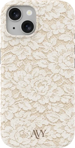 AVY Apple iPhone 14 / 13 Hoesje MagSafe Back Cover Vintage Lace afbeelding 1
