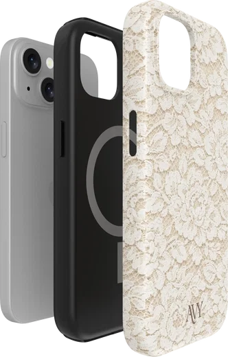 AVY Apple iPhone 14 / 13 Hoesje MagSafe Back Cover Vintage Lace afbeelding 12