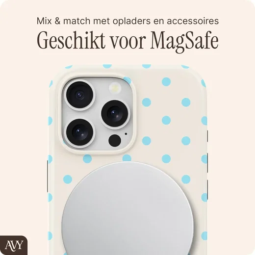 AVY Apple iPhone 14 Pro Hoesje MagSafe Back Cover Riviera Dots afbeelding 7