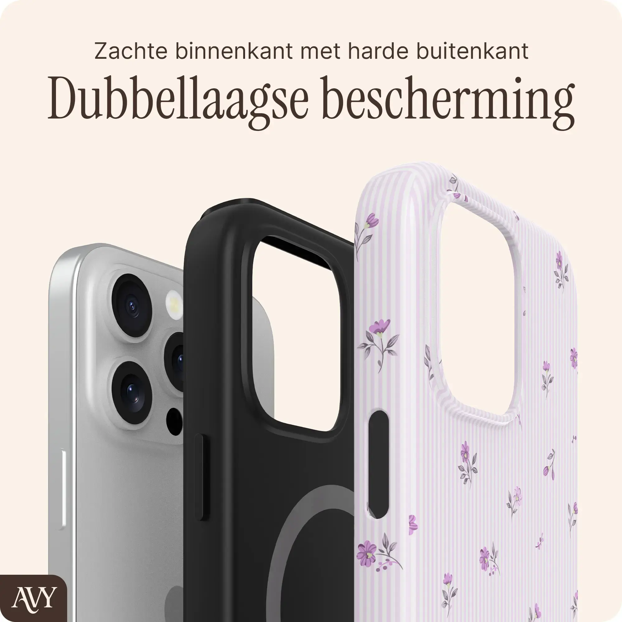 AVY Apple iPhone 14 Pro Hoesje MagSafe Back Cover Lila Dream afbeelding 6