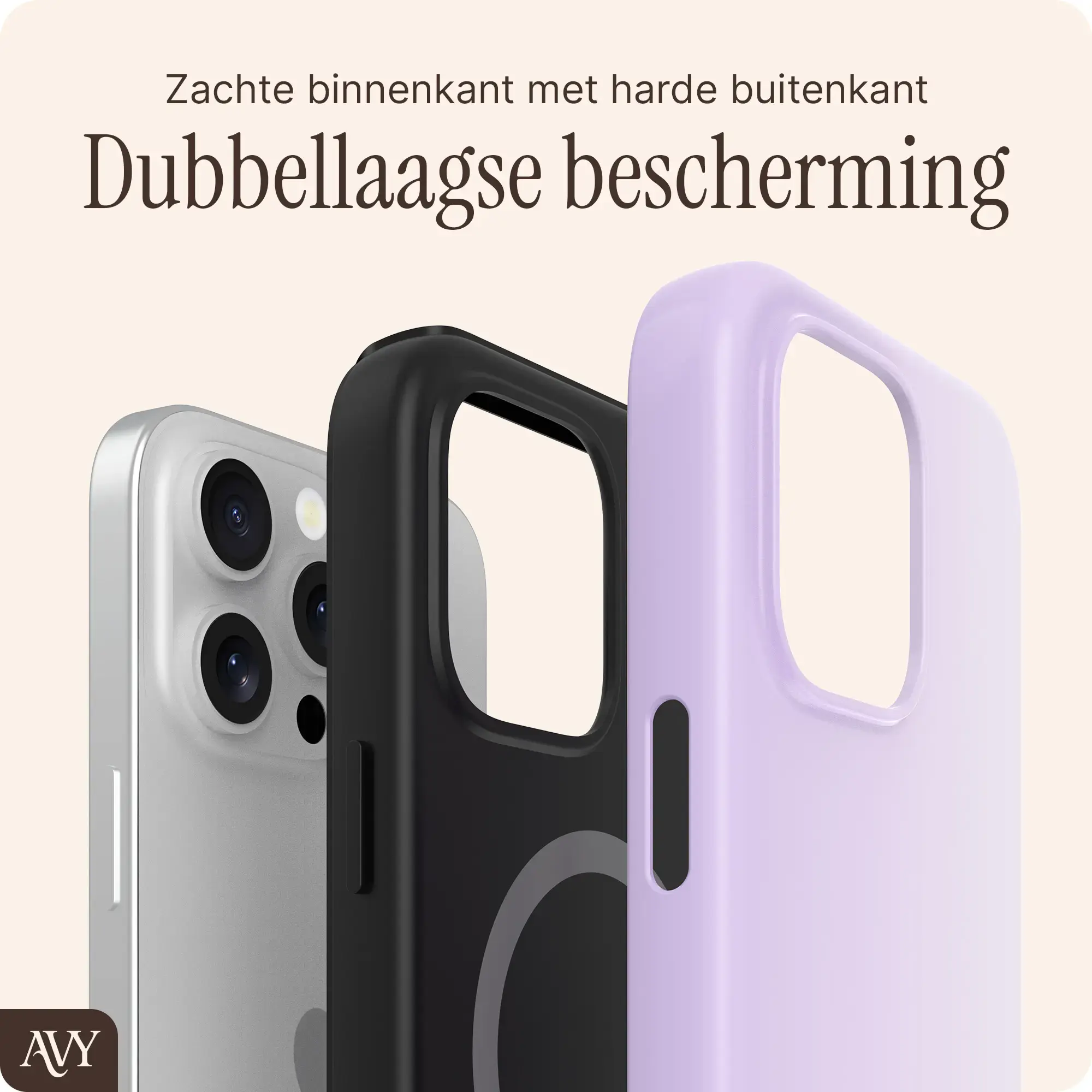 AVY Apple iPhone 14 Pro Hoesje MagSafe Back Cover Lavender Glow afbeelding 6
