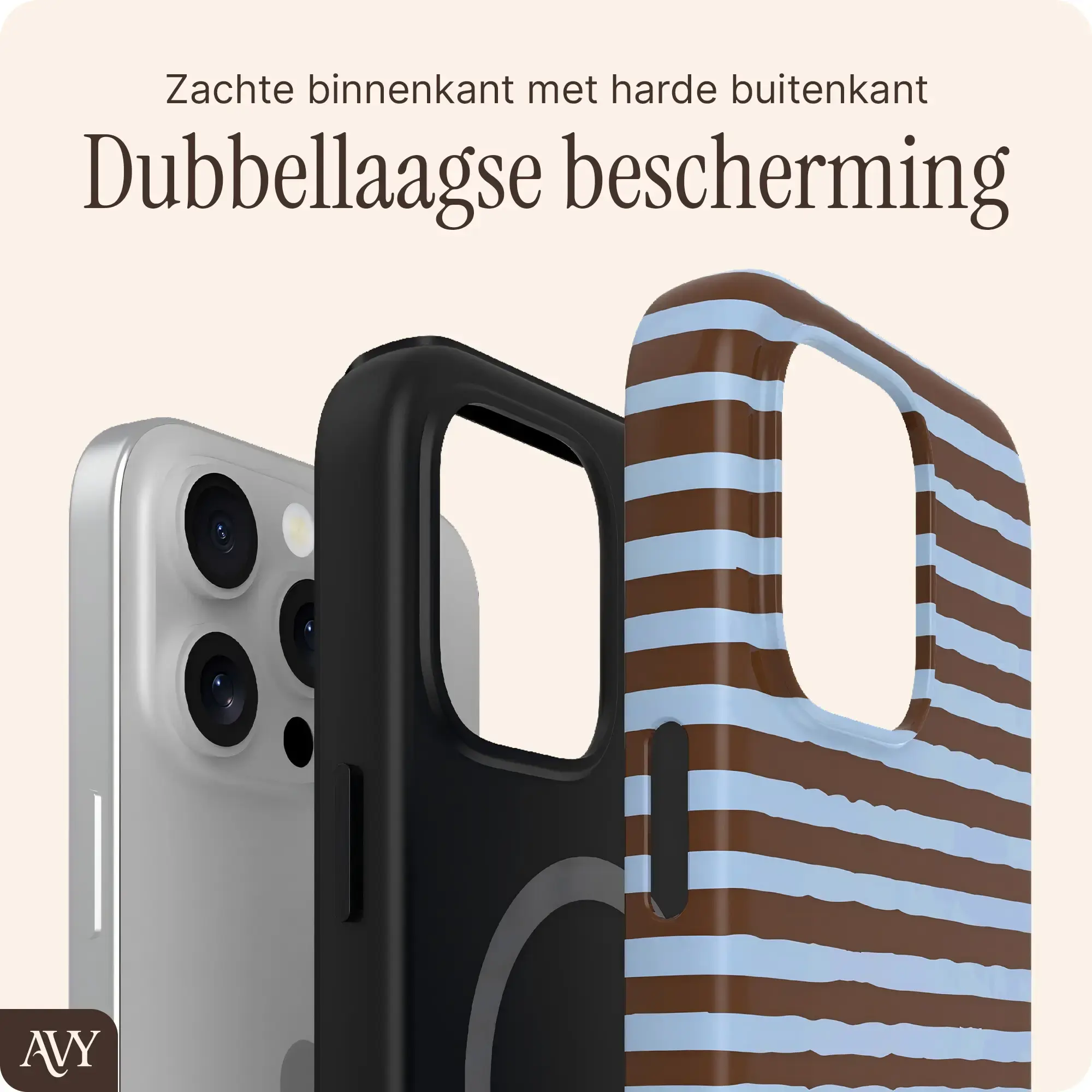 AVY Apple iPhone 14 Pro Max Hoesje MagSafe Back Cover Ocean Latte afbeelding 6