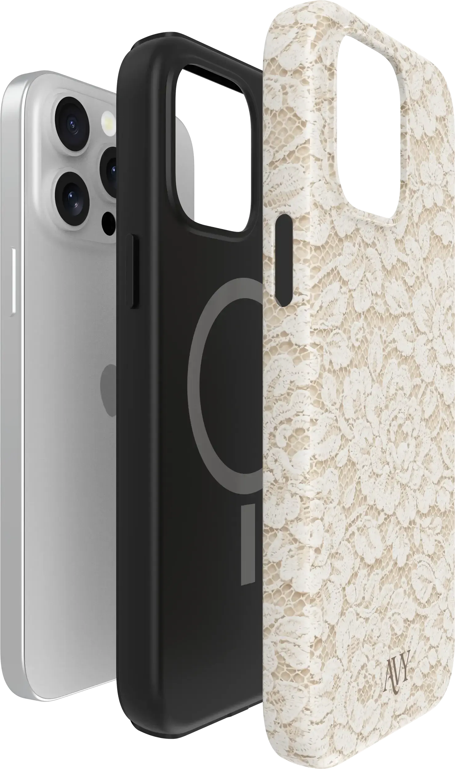 AVY Apple iPhone 13 Pro Hoesje MagSafe Back Cover Vintage Lace afbeelding 13