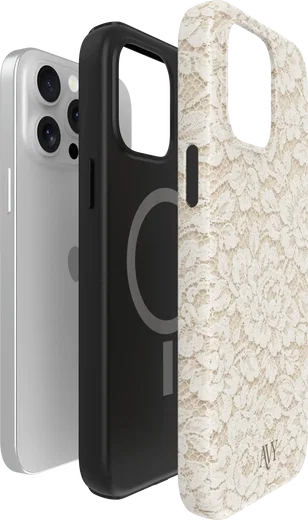 AVY Apple iPhone 13 Pro Hoesje MagSafe Back Cover Vintage Lace afbeelding 13